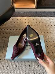 Prada Suede Pumps Burgundy 1I714O 55mm - 6