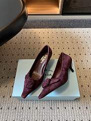 Prada Suede Pumps Burgundy 1I714O 55mm - 3