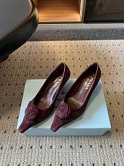Prada Suede Pumps Burgundy 1I714O 55mm - 4