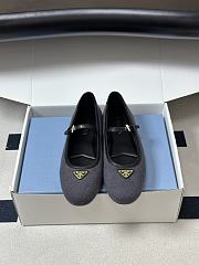 Prada Fabric Ballerinas Anthracite Gray 1F689O - 1