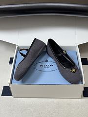 Prada Fabric Ballerinas Anthracite Gray 1F689O - 6