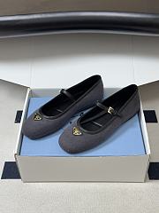 Prada Fabric Ballerinas Anthracite Gray 1F689O - 5