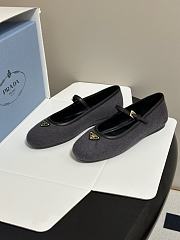 Prada Fabric Ballerinas Anthracite Gray 1F689O - 3