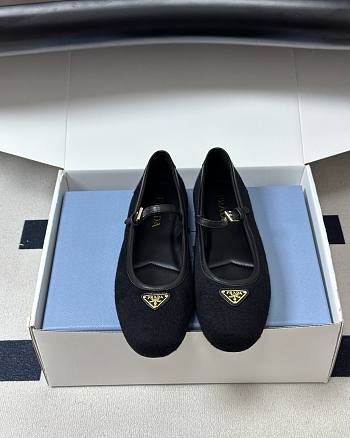 Prada Fabric Ballerinas Black 1F689O