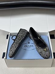 Prada Fabric Ballerinas White/Black 1F689O - 6