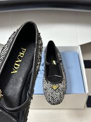 Prada Fabric Ballerinas White/Black 1F689O - 5