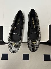 Prada Fabric Ballerinas White/Black 1F689O - 2