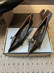 Prada Antiqued Leather Pumps Black/Tan 55mm 1I208O  - 2