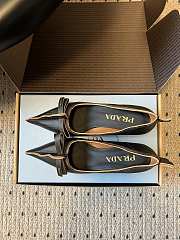 Prada Antiqued Leather Pumps Black/Tan 55mm 1I208O  - 4