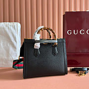 Gucci Diana Medium Tote Bag Black Leather ‎702721 - 27x24x11cm - 4