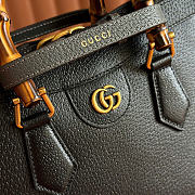 Gucci Diana Medium Tote Bag Black Leather ‎702721 - 27x24x11cm - 2