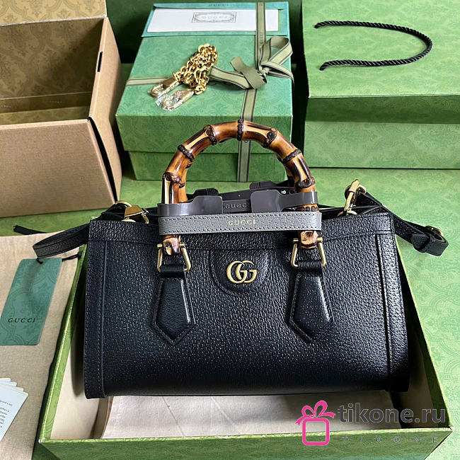 Gucci Diana Small Shoulder Bag Black Leather - 27x15.5x11cm - 1