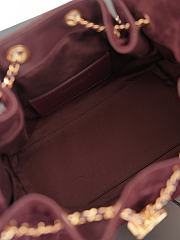 Chanel 25 Small Handbag Suede Calfskin & Gold Metal Burgundy AS5293 - 30x26x14cm - 5