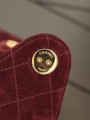 Chanel 25 Small Handbag Suede Calfskin & Gold Metal Burgundy AS5293 - 30x26x14cm - 3