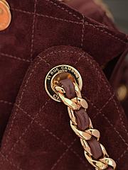 Chanel 25 Small Handbag Suede Calfskin & Gold Metal Burgundy AS5293 - 30x26x14cm - 2