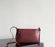 Bottega Veneta Intrecciato Piccolo Medium Pouch Lava Red - 24.5x15cm - 6