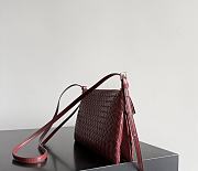Bottega Veneta Intrecciato Piccolo Medium Pouch Lava Red - 24.5x15cm - 5