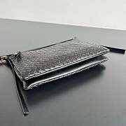 Bottega Veneta Intrecciato Piccolo Medium Pouch Black - 24.5x15cm - 6