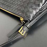 Bottega Veneta Intrecciato Piccolo Medium Pouch Black - 24.5x15cm - 5
