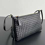 Bottega Veneta Intrecciato Piccolo Medium Pouch Black - 24.5x15cm - 2