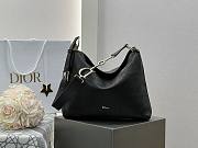 Medium Diorly Bag Black Flat Macrocannage Calfskin - 31.5x25x8cm - 1