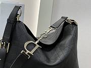 Medium Diorly Bag Black Flat Macrocannage Calfskin - 31.5x25x8cm - 6