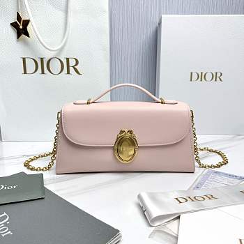Dior Médaillon Pouch Ballet Pink Smooth Calfskin - 25x12x6cm