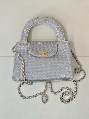 Chanel Mini Shopping Bag Strass & Gold-Tone Metal Silvery AS4416 - 13x19x7cm - 3
