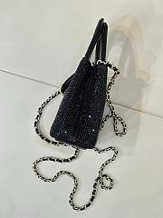 Chanel Mini Shopping Bag Strass & Gold-Tone Metal Black AS4416 - 13x19x7cm - 6