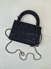 Chanel Mini Shopping Bag Strass & Gold-Tone Metal Black AS4416 - 13x19x7cm - 3