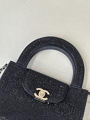 Chanel Mini Shopping Bag Strass & Gold-Tone Metal Black AS4416 - 13x19x7cm - 2