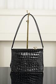 Chanel Small Flap Bag Crocodile Embossed Calfskin & Gold-Tone Metal Black AS6622 - 15.5x22x9.5cm - 5