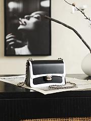 Chanel Flap Bag Minaudiere Plexi & Gold-Tone Metal Black & Pearly White AS6620 - 8.5x12x4.5cm - 4