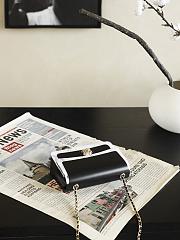 Chanel Flap Bag Minaudiere Plexi & Gold-Tone Metal Black & Pearly White AS6620 - 8.5x12x4.5cm - 5