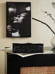 Chanel Small Flap Bag Mesh, Strass & Gold-Tone Metal  Black AS6353 - 13x21x6.5cm - 4