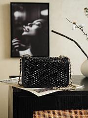 Chanel Small Flap Bag Mesh, Strass & Gold-Tone Metal  Black AS6353 - 13x21x6.5cm - 5