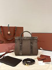 Loro Piana Loom Bag L25 Copper Grove/Dark Chocolate Licorice/Gold Fish (B6P5) - 25x18x12.5cm - 5