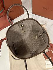 Loro Piana Ghiera Shopper Small Silk Copper Grove/Dark Chocolate Licorice/Sun Gold (B6QH) - 28x20x12cm - 2