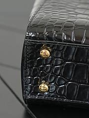 Chanel Small Shopping Bag Crocodile Embossed Calfskin & Gold-Tone Metal Black AS6492 - 28x19x10cm - 4