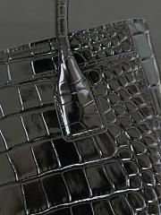 Chanel Small Shopping Bag Crocodile Embossed Calfskin & Gold-Tone Metal Black AS6492 - 28x19x10cm - 3