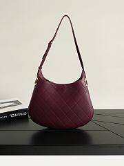 Chanel Hobo Handbag Lambskin Dark Burgundy AS6601 - 31x28x5cm - 4
