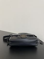 Fendi Mamma Baguette Medium Black Nappa Leather Bag - 26.5x18x8.5cm - 6