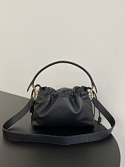 Fendi Mamma Baguette Medium Black Nappa Leather Bag - 26.5x18x8.5cm - 2