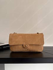 Chanel Maxi Flap Bag Suede Crocodile Calfskin & Gold-Tone Metal Camel AS6627 - 32x19.5x10cm - 5