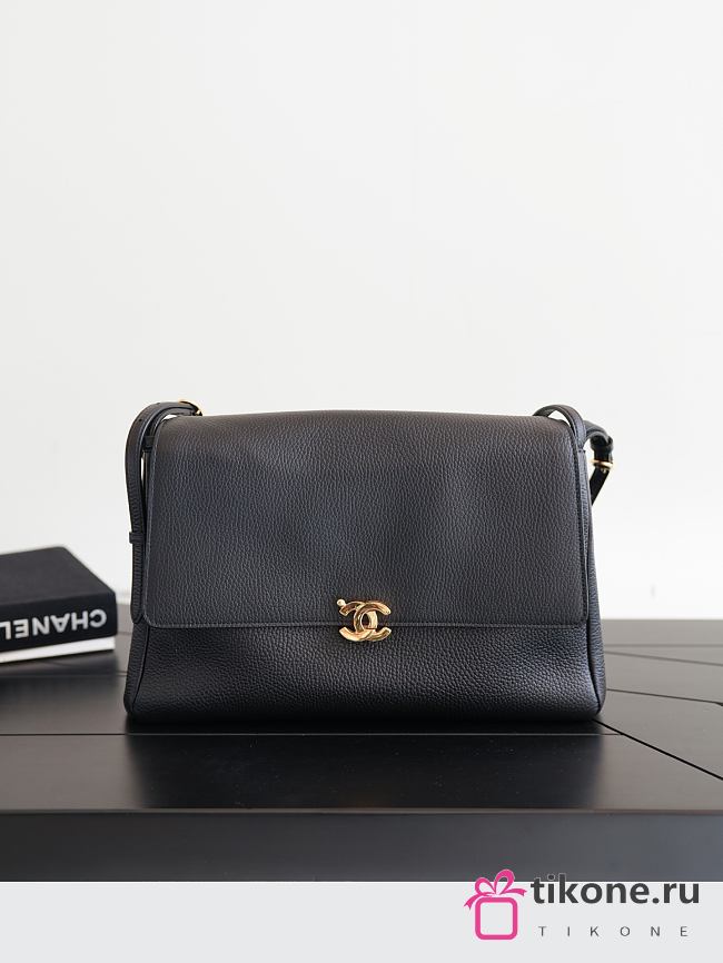 Chanel Maxi Flap Bag Grained Calfskin & Gold-Tone Metal Black AS6482 - 34.5x22x11cm - 1