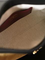 Clutch with Chain Suede Calfskin, Shiny Lambskin & Gold-Tone Metal Beige & Black - 23x13x7cm - 2
