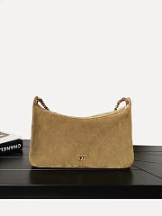 Chanel Large Hobo Bag Suede Calfskin & Gold-Tone Metal Dark Beige AS6547 - 41.5x28x8cm - 2