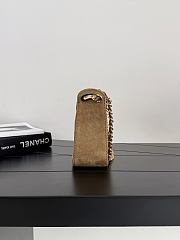Chanel Small Hobo Bag Suede Calfskin & Gold-Tone Metal Dark Beige - 24x16x7cm - 6