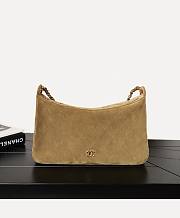 Chanel Large Hobo Bag Suede Calfskin & Gold-Tone Metal Dark Beige AS6547 - 41.5x28x8cm - 1
