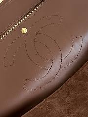 Chanel Maxi Flapbag Suede Calfskin & Gold-Tone Metal Camel AS6627 - 32x19.5x10cm - 5